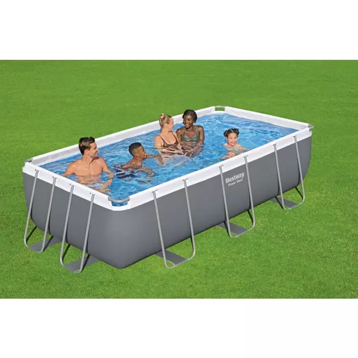 Каркасный бассейн Bestway 56442 BW, Power Steel 404х201х100см, 6478л, песочный фильтр-насос, лестница, попл.-дозатор фото 3
